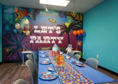 Party table and chairs